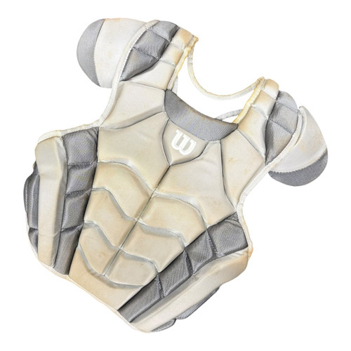 Vist Large View of Product Image Which is Used Wilson C1K Catchers Chest Protector Grey Adult