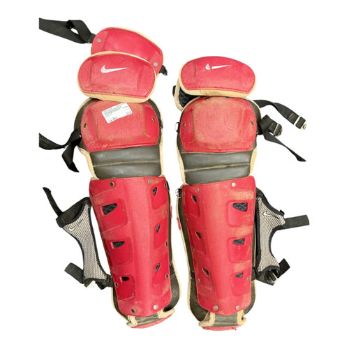 Vist Large View of Product Image Which is Used Nike SG Catchers Leg Guards Red Adult