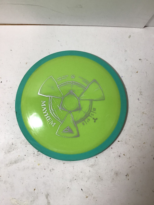 Vist Large View of Product Image Which is Used Axiom NEUTRON MAYHEM Disc Golf Driver Yellow 168g