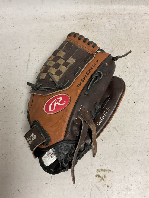 Vist Large View of Product Image Which is Used Rawlings PL120 BB/SB Glove RH Throw Brown 12"
