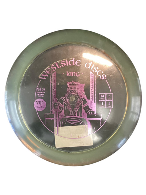 Vist Large View of Product Image Which is Used Westside KING Disc Golf Driver Clear 170g