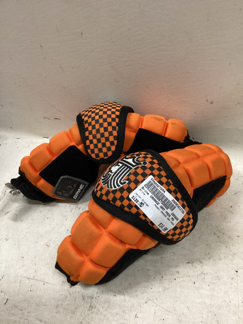 Vist Large View of Product Image Which is Used Brine ORANGE ARM PADS Lacrosse Arm Pads/Guards Orange MD