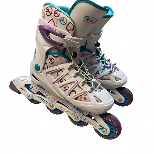 Vist Large View of Product Image Which is Used Stinger 5.2 Child Rec Fitness Skates White Adjustable