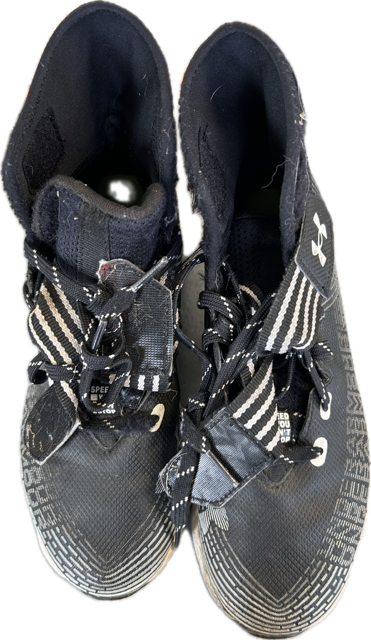 Vist Large View of Product Image Which is Used Under Armour UAF Baseball Cleats Black Senior 5