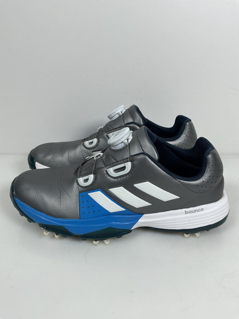 Vist Large View of Product Image Which is Used Adidas BOUNCE GOLF CLEATS Grey JR 4.5