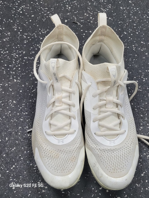 Vist Large View of Product Image Which is Used Under Armour Glory LAX Cleats Womens White Senior 10
