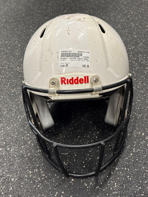 Vist Large View of Product Image Which is Used Riddell VICTOR YOUTH 2022 FB Helmet White SM