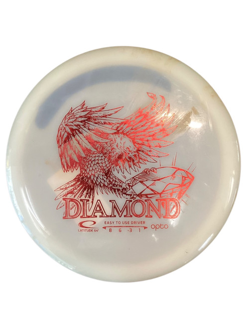 Vist Large View of Product Image Which is Used Latitude 64 DIAMOND Disc Golf Driver White