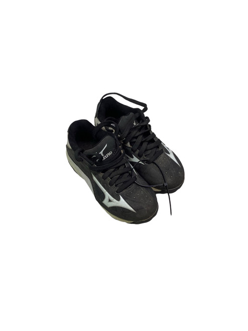 Vist Large View of Product Image Which is Used Mizuno BLK/WHT BB CLEATS BB/SB Cleats Black Youth 10.0