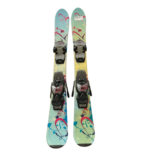 Vist Large View of Product Image Which is Used K2 T NINE Girls DH Ski/Binding Royal Blue 90 cm
