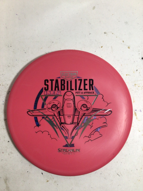 Vist Large View of Product Image Which is Used Streamline ELECTRON STABILIZER Disc Golf Putter Red 172g