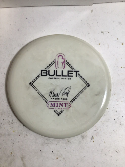 Vist Large View of Product Image Which is Used Mint APEX BULLET Disc Golf Putter White 177g