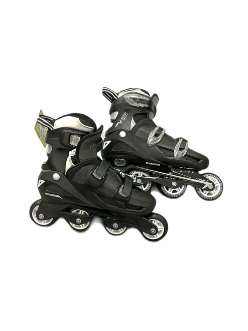 Vist Large View of Product Image Which is Used RollerDerby V500 Senior Rec Fitness Skates Black Adjustable