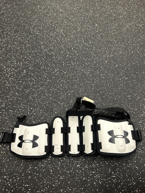 Vist Large View of Product Image Which is Used Under Armour BOX RIB Lacrosse Rib Pads White SM