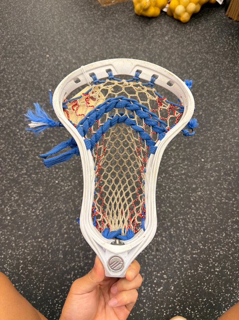 Vist Large View of Product Image Which is Used Maverik OPTIK 3 Mens Lacrosse Head White