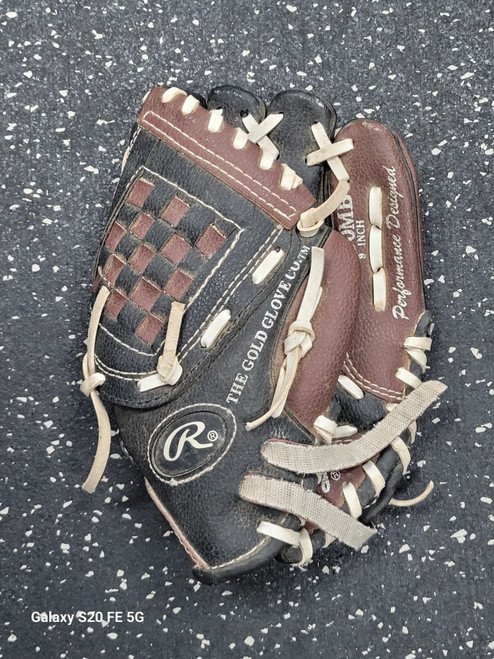 Vist Large View of Product Image Which is Used Rawlings PL90MB BB/SB Glove RH Throw Brown 9"