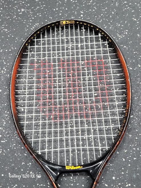 Vist Large View of Product Image Which is Used Wilson AVENGER Adult Tennis Racquet Black 4 3/8"