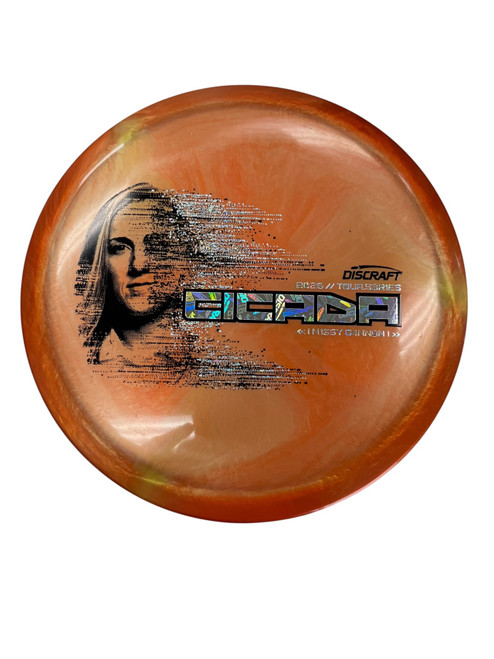 Vist Large View of Product Image Which is Used Discraft CICADA Disc Golf Driver Orange