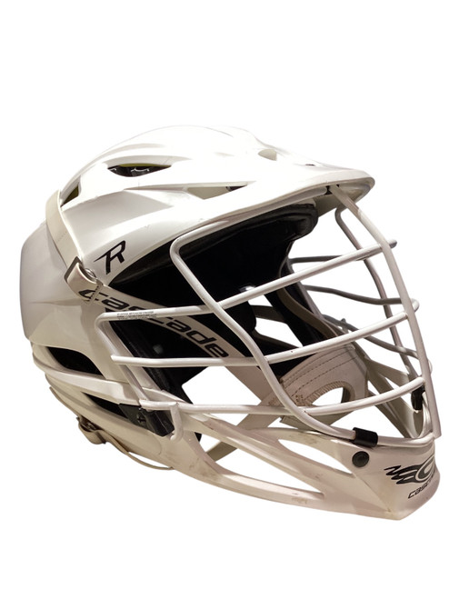 Vist Large View of Product Image Which is Used Cascade R Lacrosse Helmet White One Size