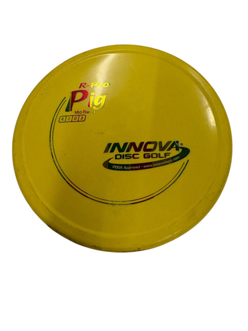 Vist Large View of Product Image Which is Used Innova R-PRO PIG Disc Golf Mid Range Yellow