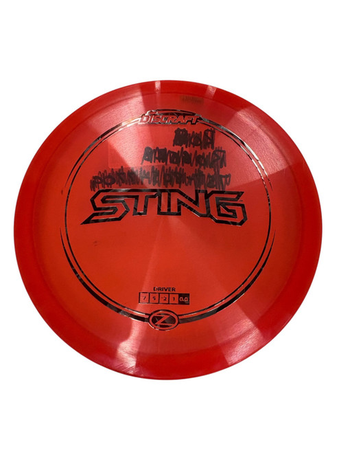 Vist Large View of Product Image Which is Used Discraft BIG Z STING Disc Golf Driver Red