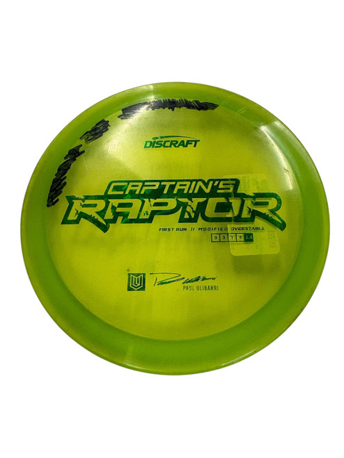 Vist Large View of Product Image Which is Used Discraft CAPTAINS RAPTOR Disc Golf Driver Green