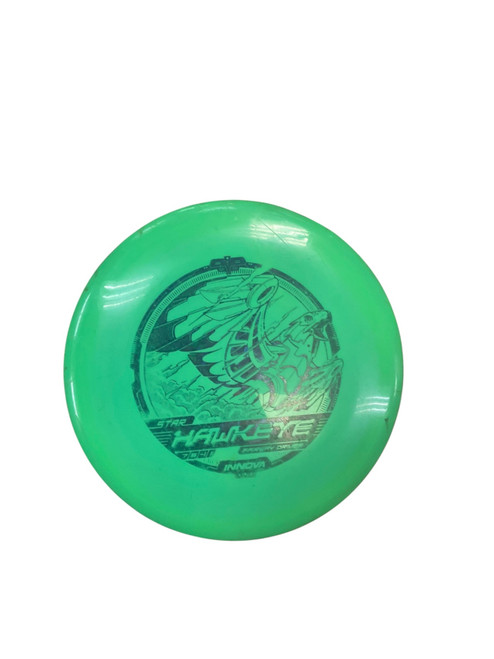 Vist Large View of Product Image Which is Used Innova STAR HAWKEYE Disc Golf Driver Green 170g