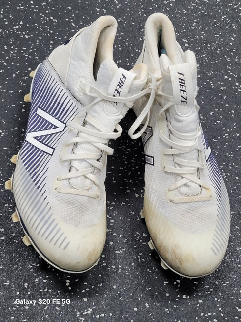 Vist Large View of Product Image Which is Used New Balance FREEZE LAX Cleats Mens White Senior 10