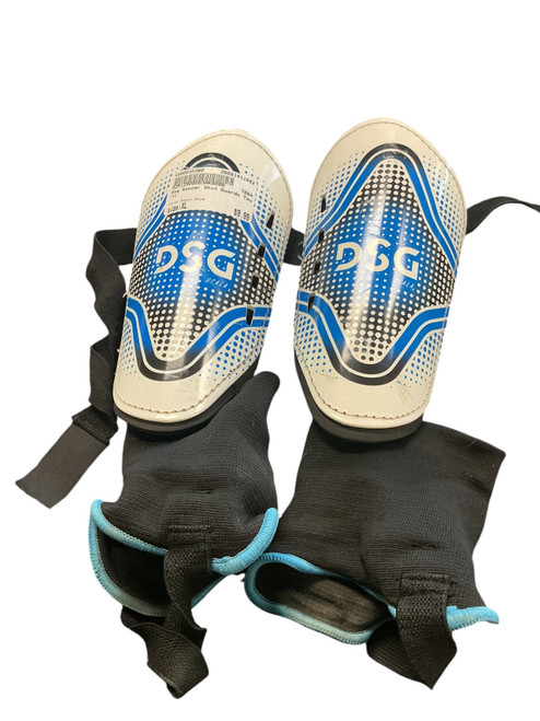 Vist Large View of Product Image Which is Used Dsg Soccer Shin Guards Youth Royal Blue XL
