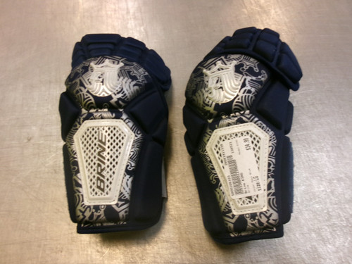 Vist Large View of Product Image Which is Used Brine KING Lacrosse Arm Pads/Guards Navy Blue LG