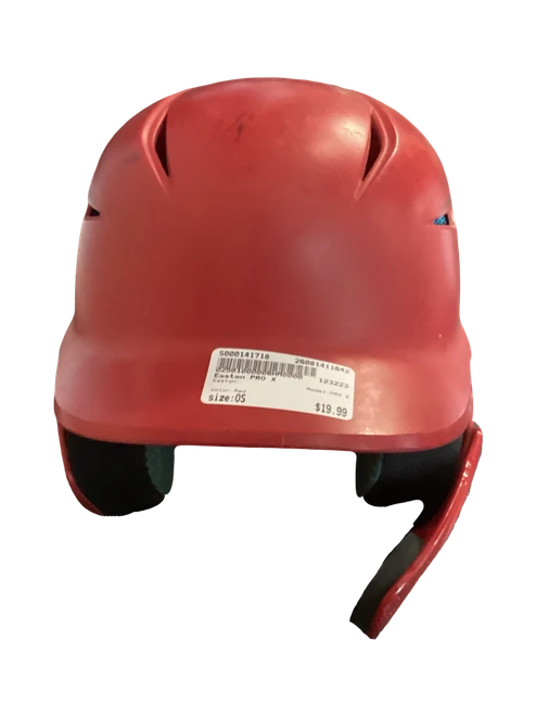 Vist Large View of Product Image Which is Used Easton PRO X Batting Helmet No Mask Red One Size