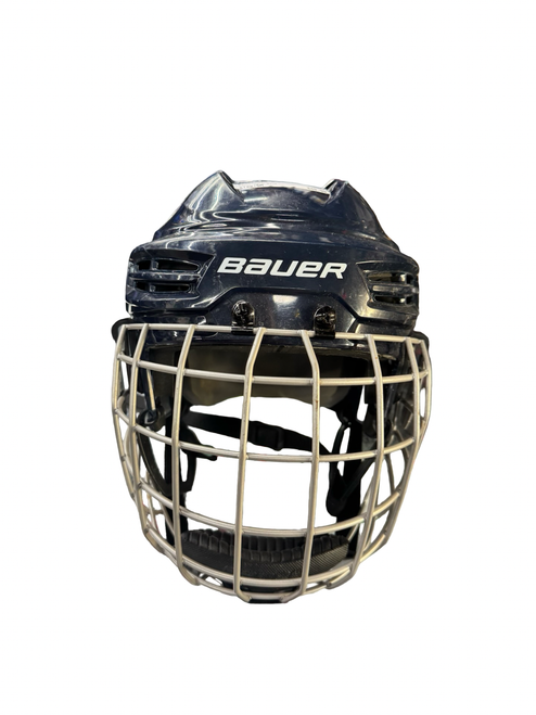Vist Large View of Product Image Which is Used Bauer IMS 5.0 Helmet Cage Combo Navy Blue SM
