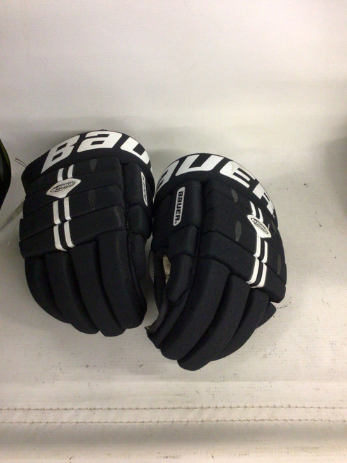 Vist Large View of Product Image Which is Used Bauer IMPACT 300JR Senior Gloves Black 12"