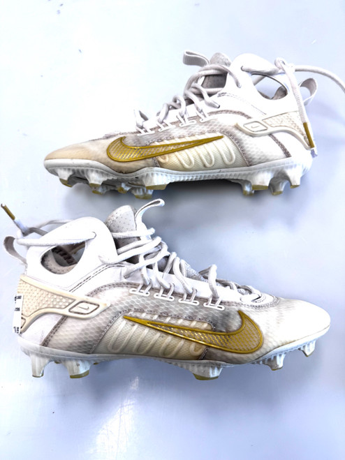 Vist Large View of Product Image Which is Used Nike LAX Cleats Boys White Junior 06.5
