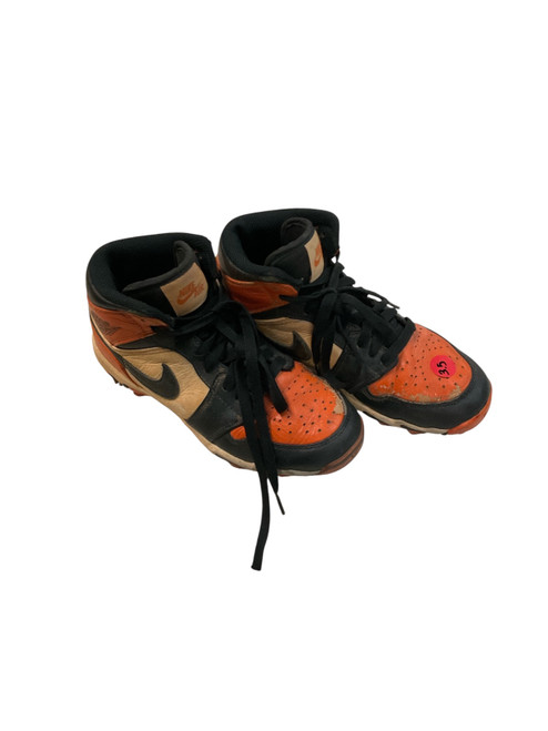 Vist Large View of Product Image Which is Used Nike AIR JORDAN FASTFLEX BB/SB Cleats Orange Junior 03.5