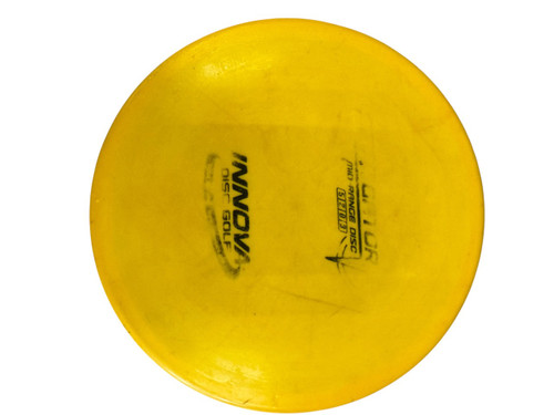 Vist Large View of Product Image Which is Used Innova STARGATOR Disc Golf Mid Range Yellow