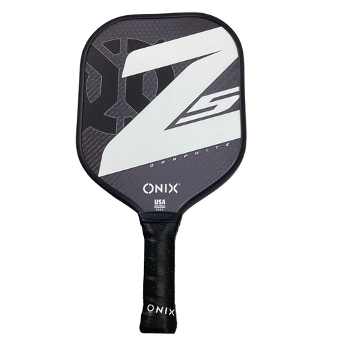 Vist Large View of Product Image Which is Used Onix Z5 GRAPHITE Pickleball Racquet Black And White