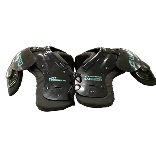 Vist Large View of Product Image Which is Used Champro SCORPION FB Shoulder Pads Black MD