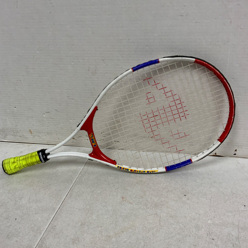 Vist Large View of Product Image Which is Used JUNIOR 21 Junior Tennis Racquet White 21"
