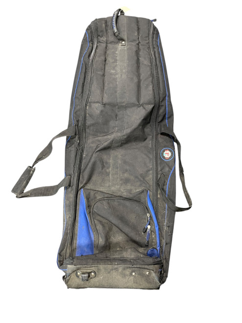 Vist Large View of Product Image Which is Used GB Wheeled Golf Travel Bag Royal Blue and Black, front view