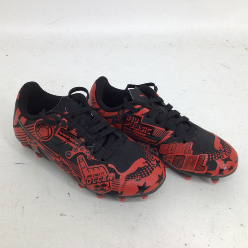 Vist Large View of Product Image Which is Used Puma PULISTIC LEGACY YTH 12 SOCCER CLEATS Soccer Cleats Black Youth 12.0