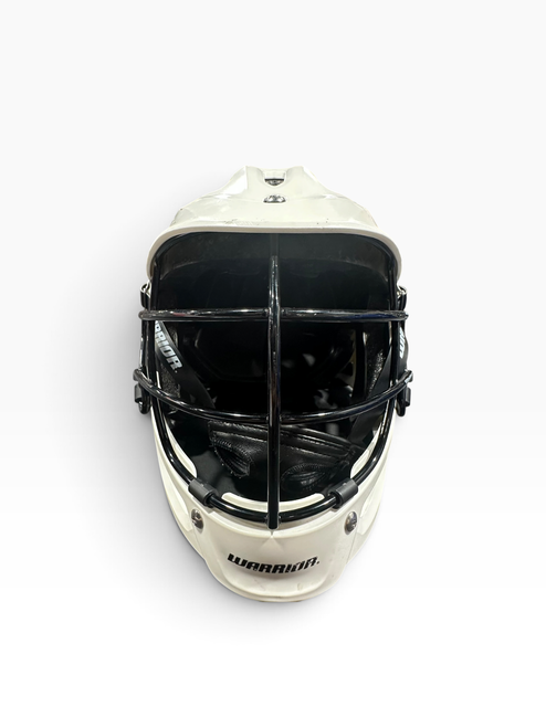 Vist Large View of Product Image Which is Used Warrior BURN JR Lacrosse Helmet White One Size