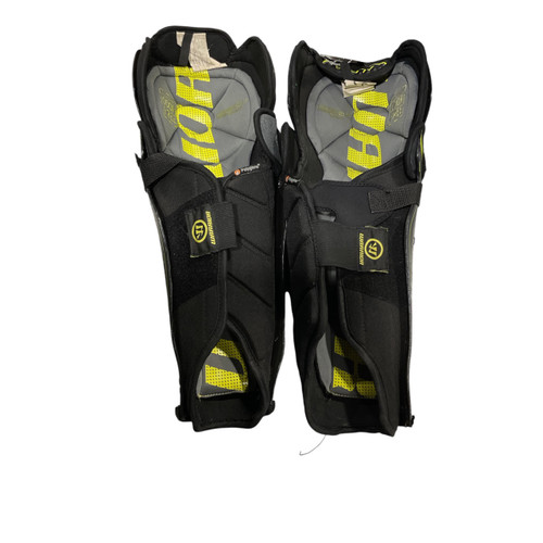 Vist Large View of Product Image Which is Used Warrior QX PRO Senior Shin Guards Black 15"