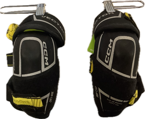 Vist Large View of Product Image Which is Used CCM TACKS VECTOR Junior Elbow Pads SM