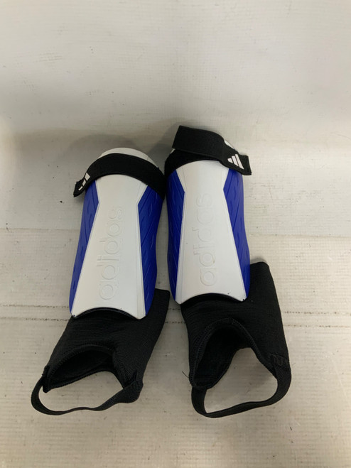 Vist Large View of Product Image Which is Used Adidas Soccer Shin Guards Junior White/Black/Royal MD