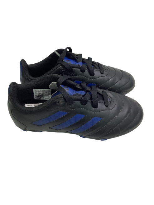 Vist Large View of Product Image Which is Used Adidas Soccer Cleats Black And Royal Blue Youth 11.5