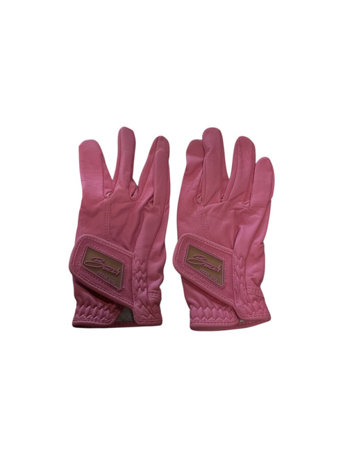 Vist Large View of Product Image Which is Used Bruce Bolt Cabretta Golf Gloves Pink Youth XL