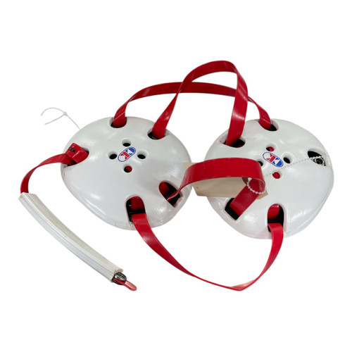 Vist Large View of Product Image Which is Used Wrestling Headgear White
