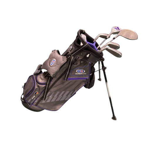 Vist Large View of Product Image Which is Used US Kids UL54 6 PIECE Jr Package Set RH Black And Purple 7 Piece