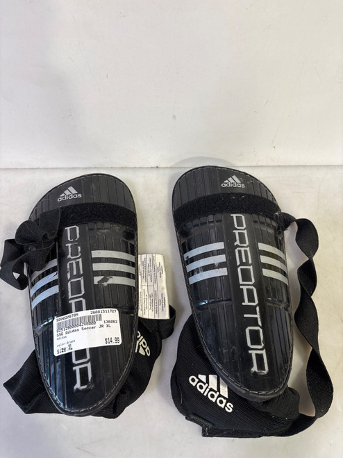 Vist Large View of Product Image Which is Used Adidas Soccer Shin Guards Junior Black XL